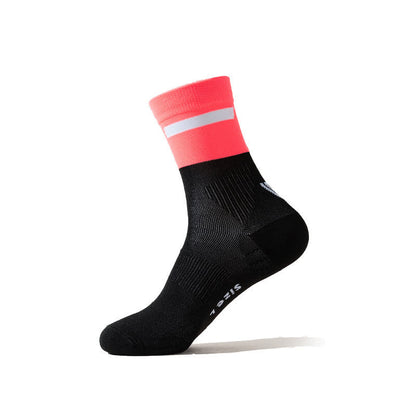 Chaussettes de compression de cyclisme à blocs de couleurs (7 paires) - Rose - EU39-43 (US6-9) - image 11