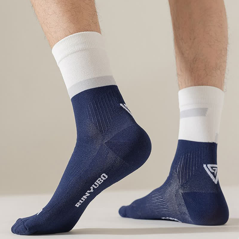 Chaussettes de compression de cyclisme à blocs de couleurs (7 paires) - image 9