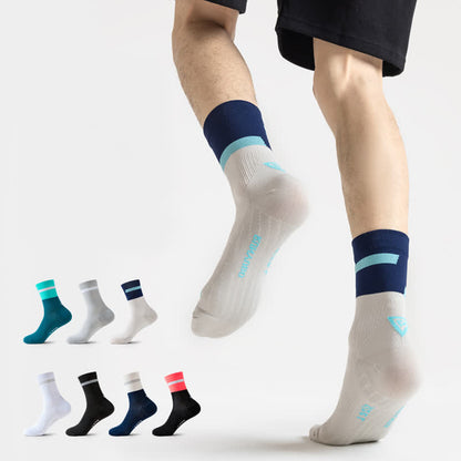 Chaussettes de compression de cyclisme à blocs de couleurs (7 paires) - image 2