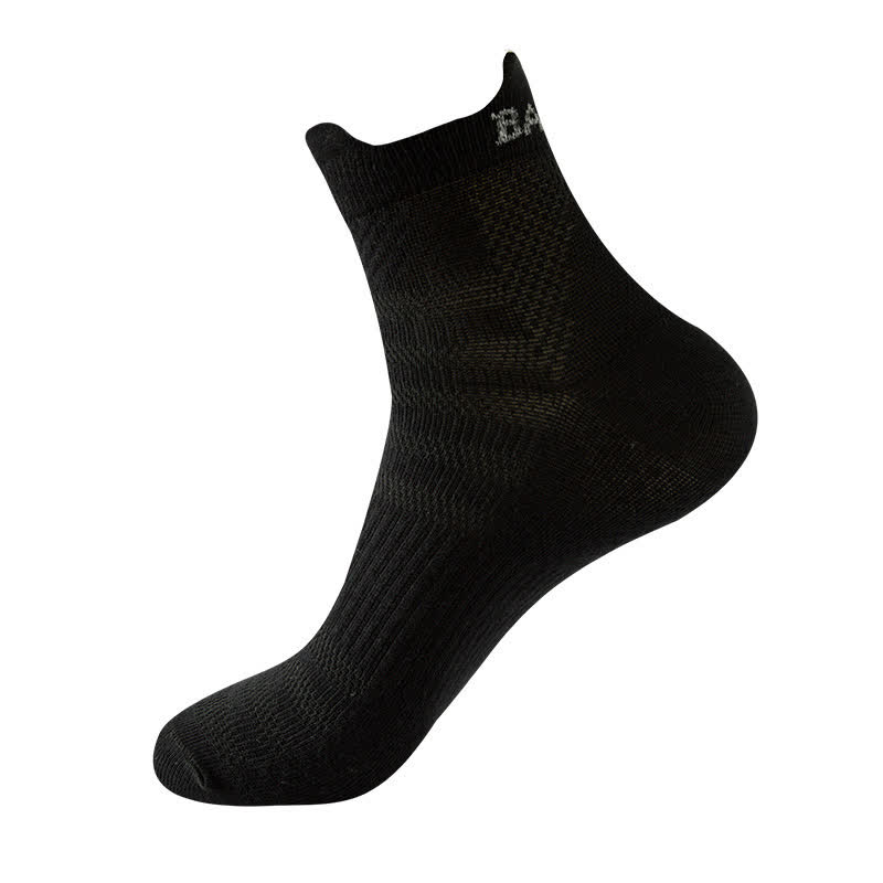 Chaussettes de compression de sport en coton, gamme couleurs vives (8 paires) - Noir - EU36-43(US3-9) - image 8