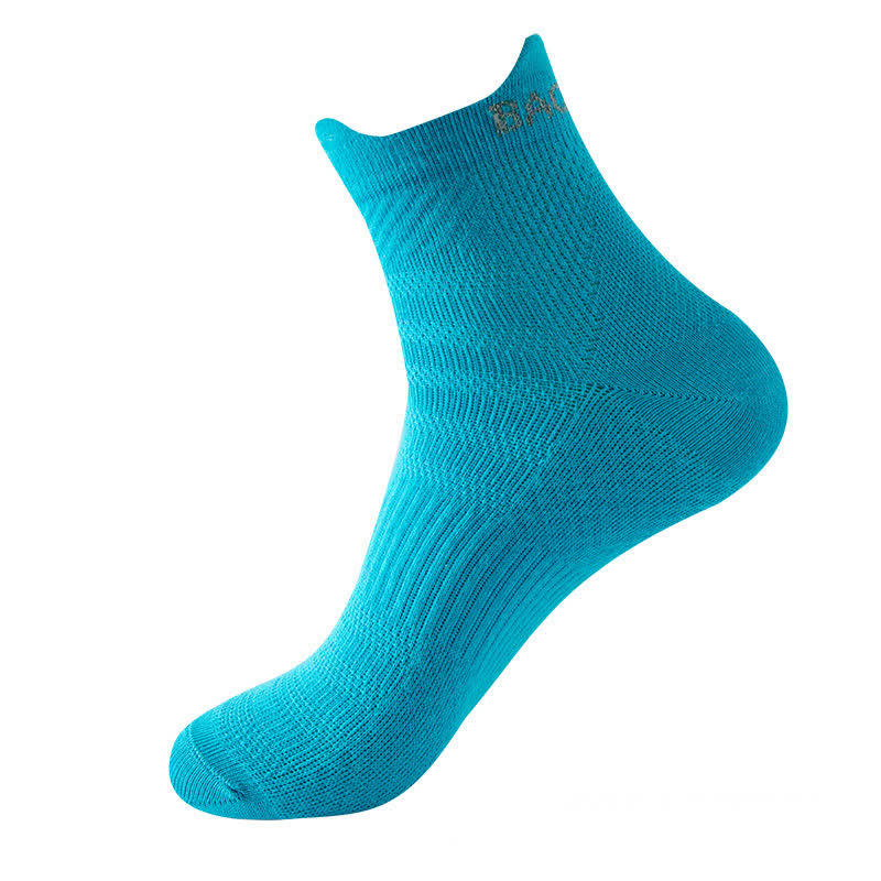 Chaussettes de sport de compression en coton de la série Bright Color (9 paires) - Bleu clair - EU36-43 (US3-9) - image 15
