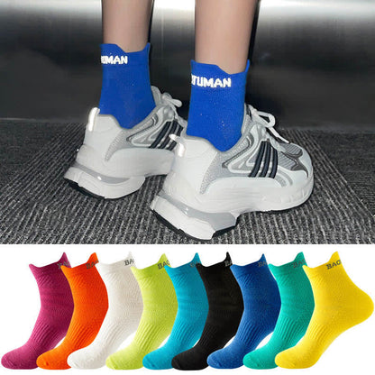 Chaussettes de compression de sport en coton, gamme couleurs vives (8 paires) - image 1