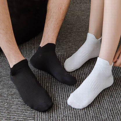 Chaussettes de compression respirantes de couleur unie pour le sport (4 paires) - image 3