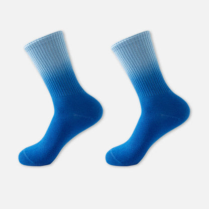 Chaussettes de compression à blocs de couleurs dégradés (6 paires) - Bleu - EU35-42 (US3-8.5) - image 11