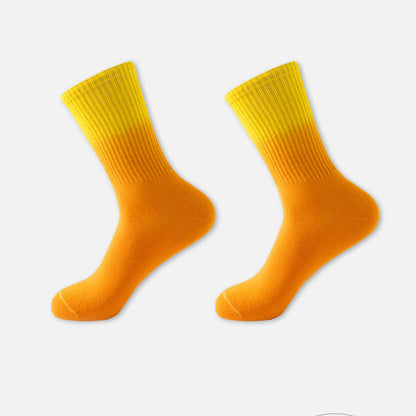 Chaussettes de compression à blocs de couleurs dégradés (6 paires) - Orange - EU35-42 (US3-8.5) - image 6