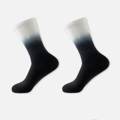 Chaussettes de compression à blocs de couleurs dégradés (6 paires) - Noir - EU35-42 (US3-8.5) - image 2