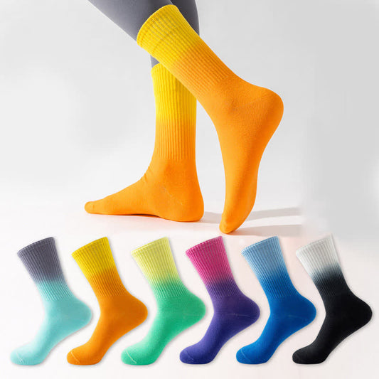 Chaussettes de compression à blocs de couleurs dégradés (6 paires) - image 0