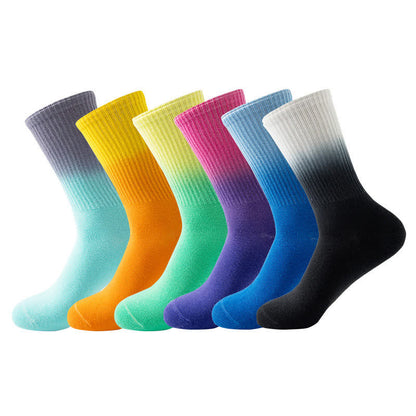 Chaussettes de compression à blocs de couleurs dégradés (6 paires) - Multicolore - EU35-42 (US3-8.5) - image 1
