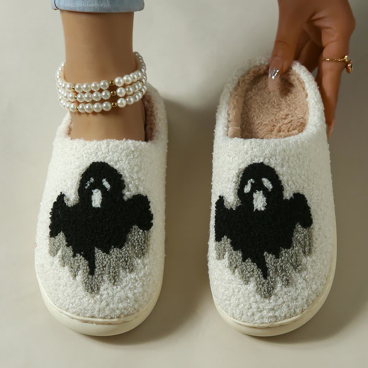 Chaussons fantômes d'Halloween grande taille - Blanc - EU44-45 (US10-11) - image 0