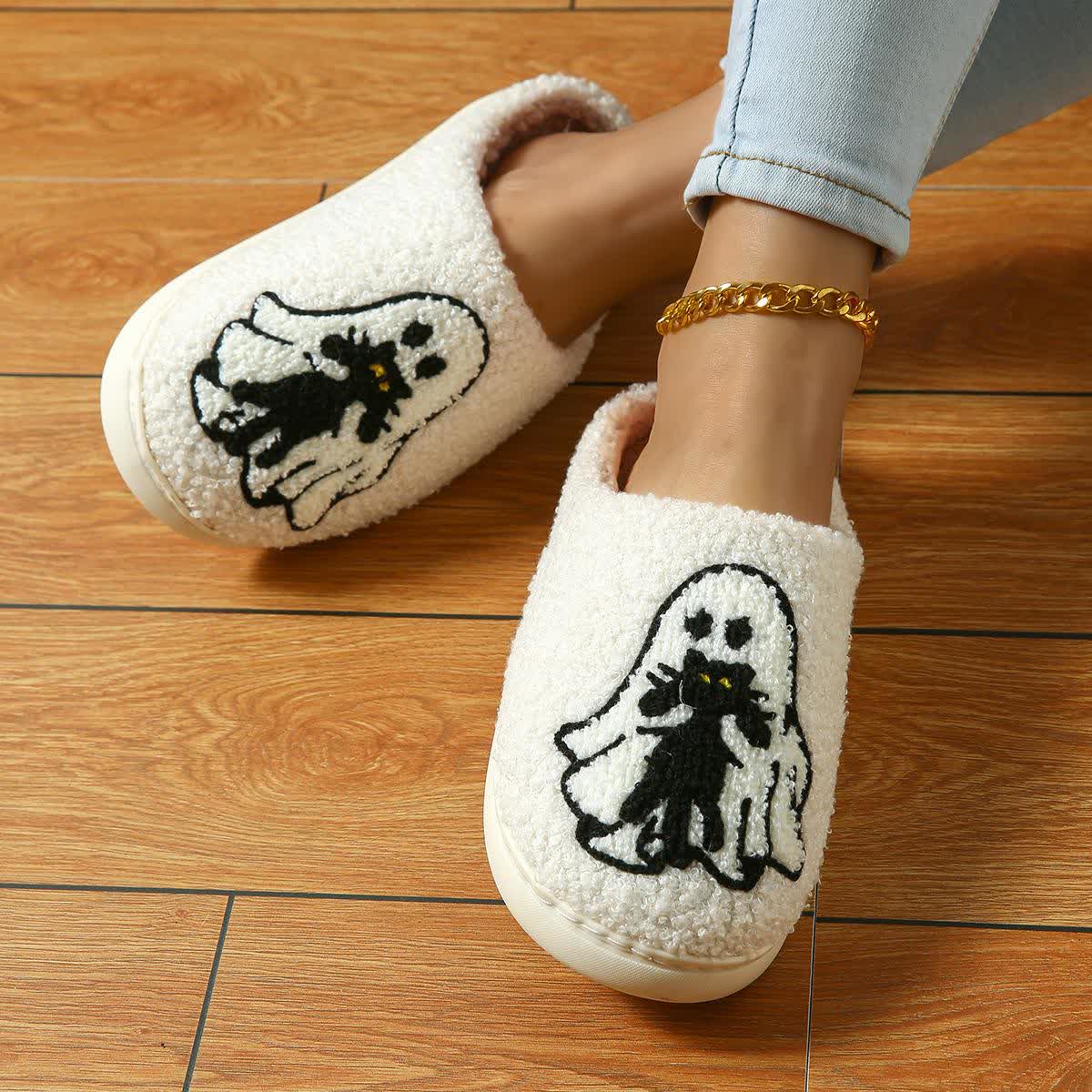 Chaussons fantômes amusants d'Halloween grande taille - image 3