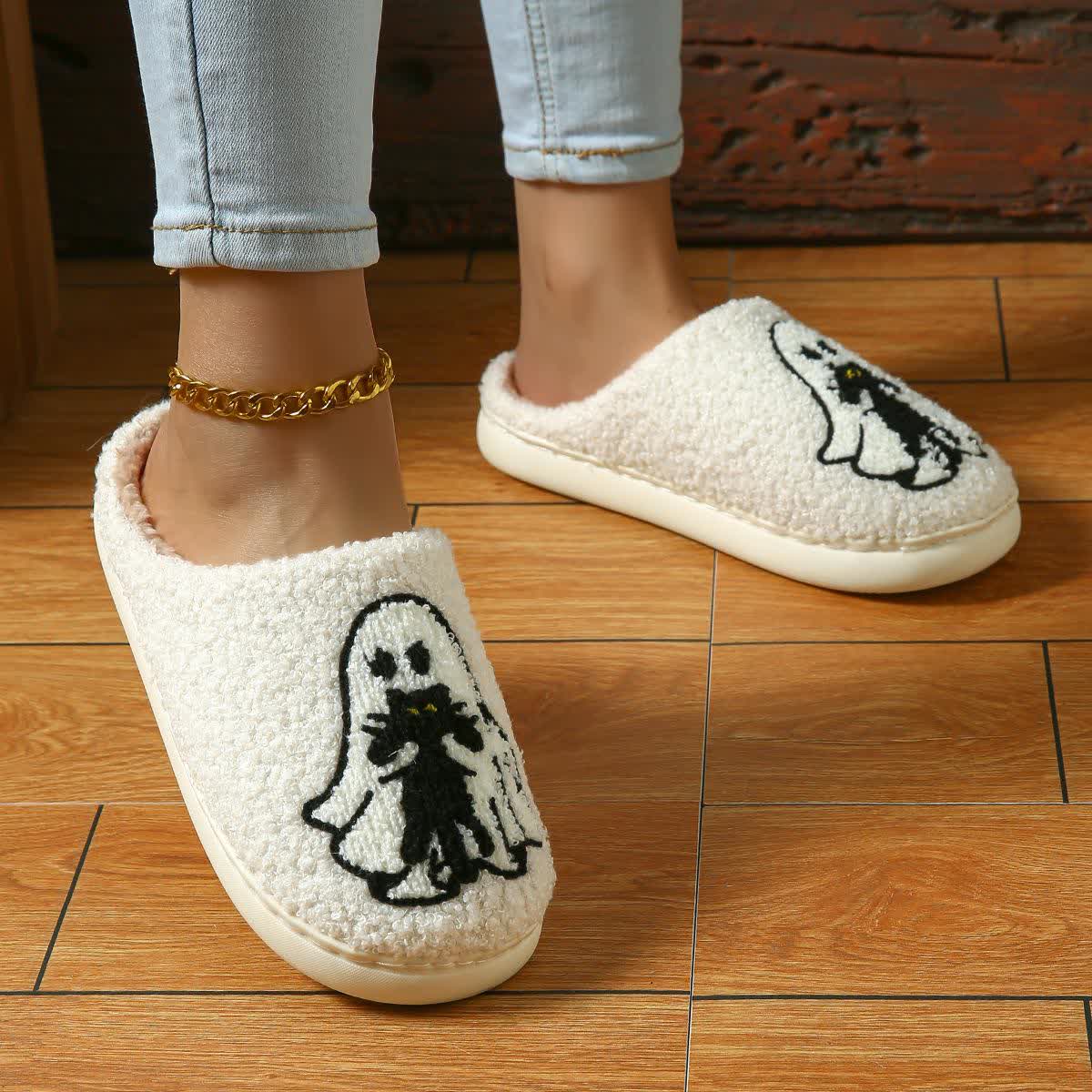 Chaussons fantômes amusants d'Halloween grande taille - image 2