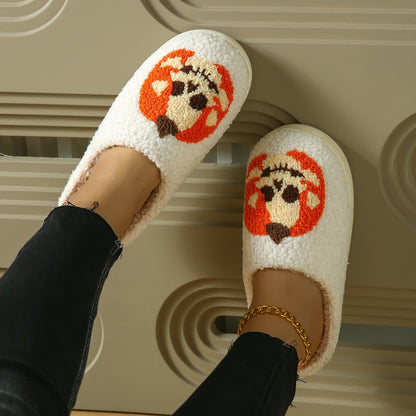 Chaussons grande taille à imprimé citrouille et visage fantôme d'Halloween - image 5