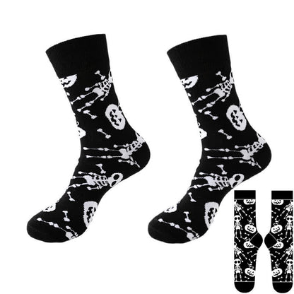 Chaussettes noires Halloween grande taille (8 paires) - Noir - G - EU37-46 (US4-12) - image 13