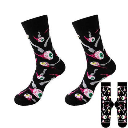 Chaussettes noires Halloween grande taille (8 paires) - Noir - H - EU37-46 (US4-12) - image 14