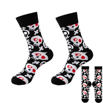 Chaussettes noires Halloween grande taille (8 paires) - Noir - B - EU37-46 (US4-12) - image 8