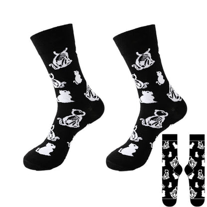 Chaussettes noires Halloween grande taille (8 paires) - Noir - C - EU37-46 (US4-12) - image 9