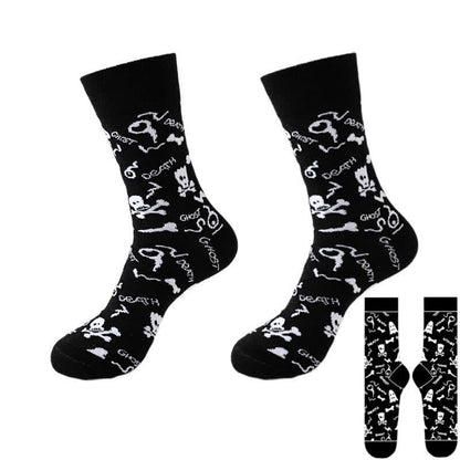 Chaussettes noires Halloween grande taille (8 paires) - Noir - E - EU37-46 (US4-12) - image 11
