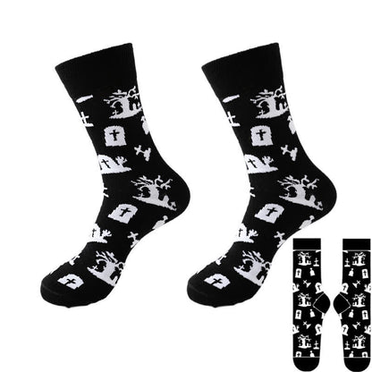 Chaussettes noires Halloween grande taille (8 paires) - Noir - D - EU37-46 (US4-12) - image 10