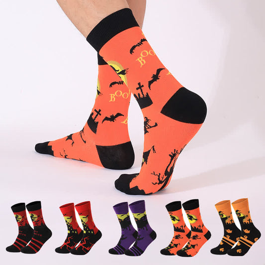Chaussettes longues grande taille de la série Halloween Night (5 paires) - image 1