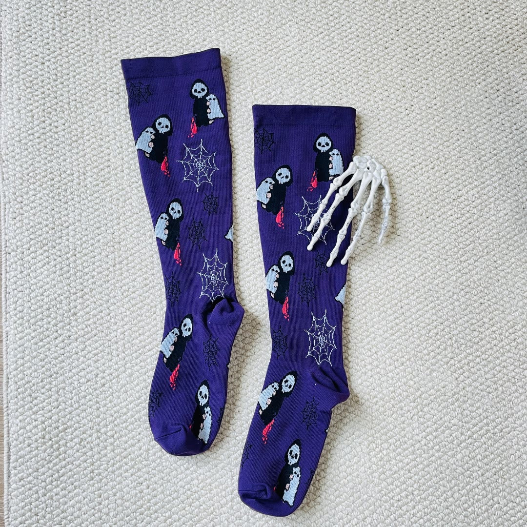 Chaussettes de compression mignonnes de style Halloween grande taille - image 3
