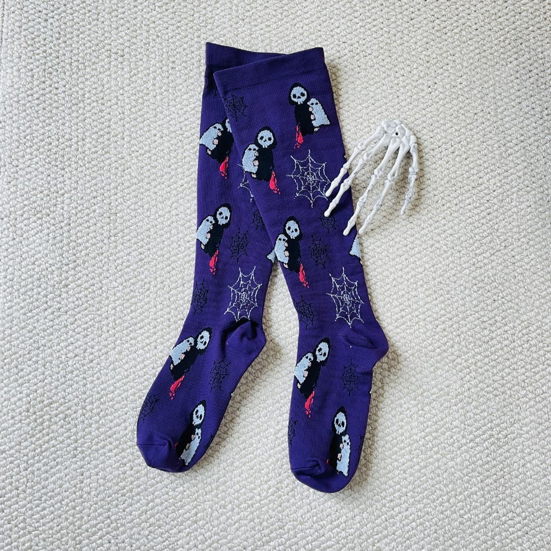 Chaussettes de compression mignonnes de style Halloween grande taille (3 paires) - image 4