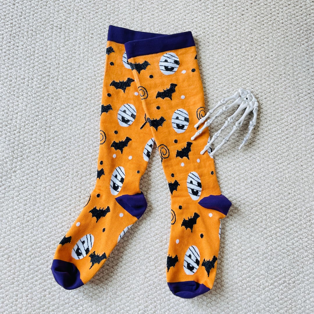 Chaussettes de compression mignonnes de style Halloween grande taille (3 paires) - image 1