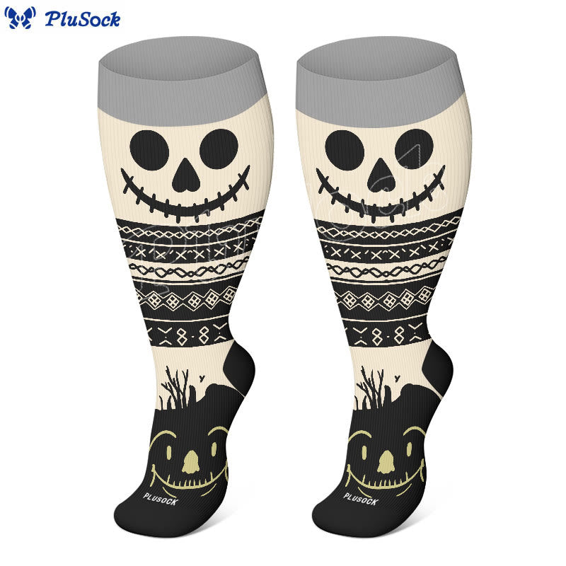 Chaussettes de compression Halloween chat araignée grande taille (3 paires) - image 5