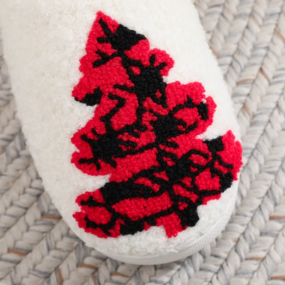 Chaussons grande taille à imprimé sapin de Noël - image 8