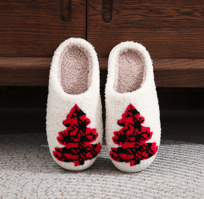 Chaussons grande taille à imprimé sapin de Noël - image 3