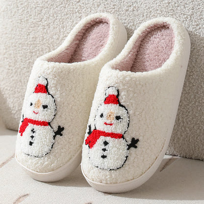 Chaussons de Noël grande taille à imprimé bonhomme de neige - image 3