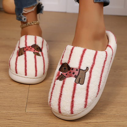 Chaussons à rayures et imprimé chien - image 14
