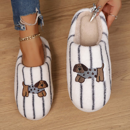 Chaussons à rayures et imprimé chien - Gris - EU40-41 (US7-7,5) - image 8
