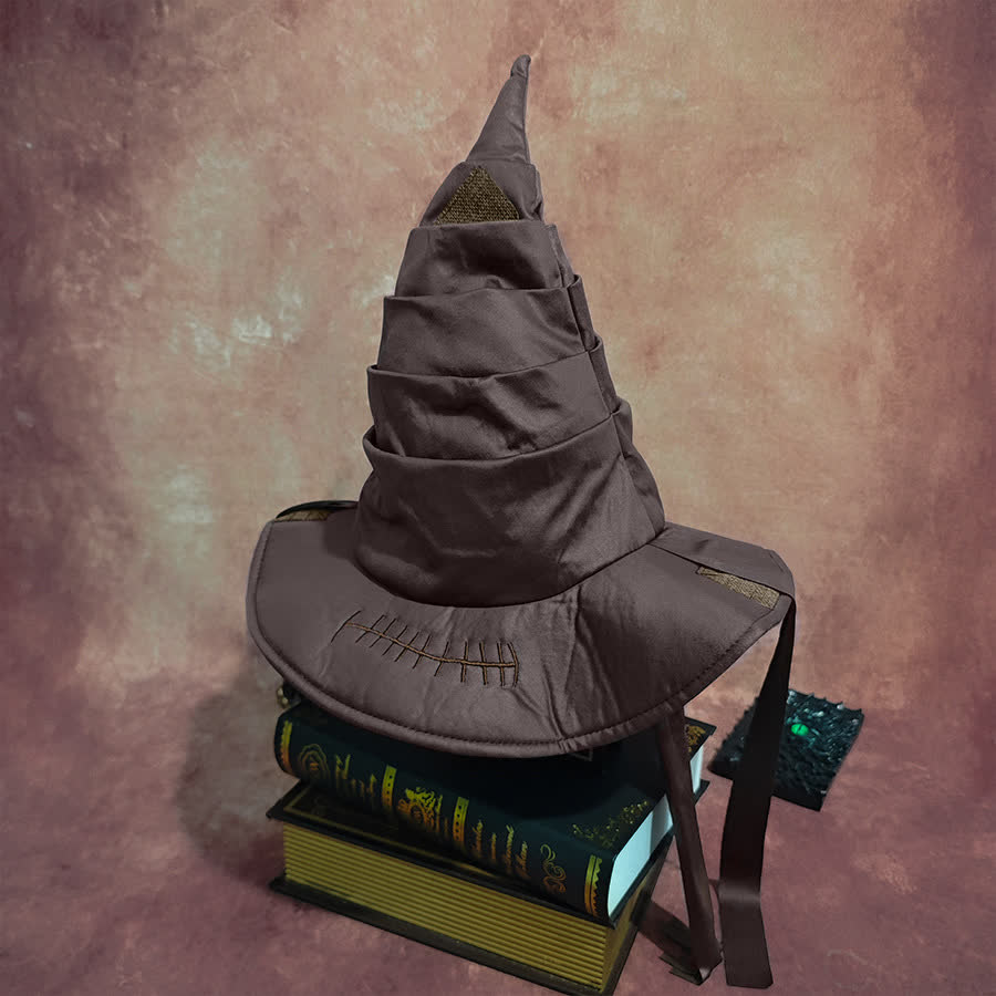 Chapeau de sorcier rétro d'Halloween - Brun - Taille unique - image 6