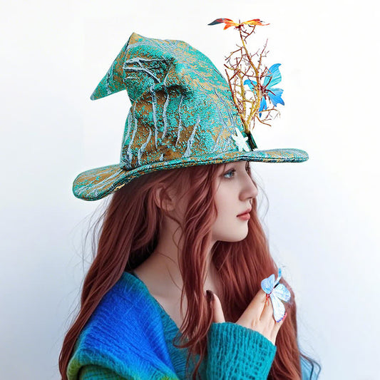 Chapeau de sorcière en coquillage papillon d'Halloween - image 0