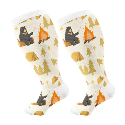 Chaussettes de compression Camping Time grande taille (3 paires) - Blanc (1 paire) - 4XL - image 7