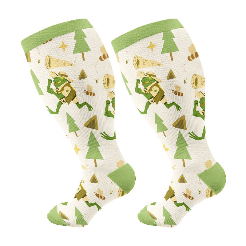 Chaussettes de compression Camping Time grande taille (3 paires) - Vert (1 paire) - 4XL - image 6