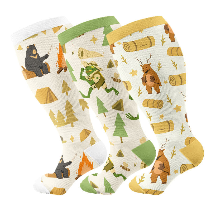 Chaussettes de compression Camping Time grande taille (3 paires) - Multicolore - 4XL - image 2