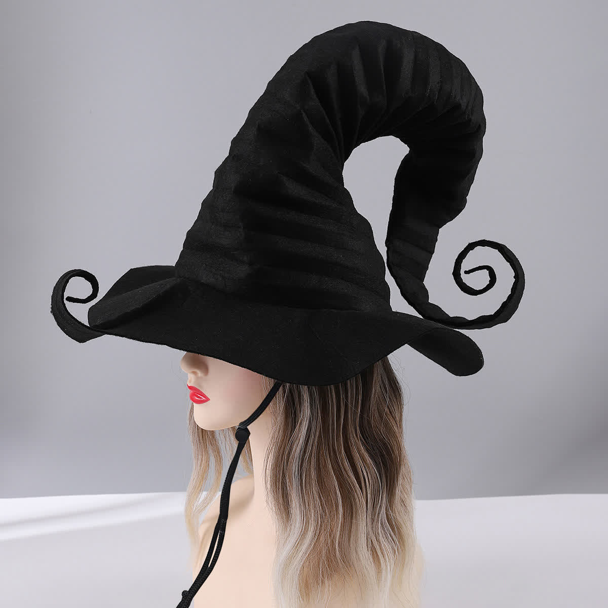 Chapeau de sorcier d'Halloween avec mentonnière - image 1