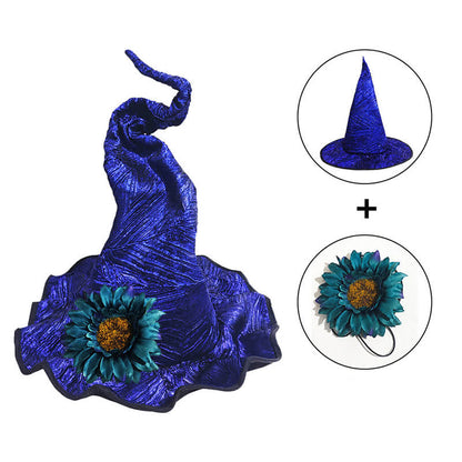 Chapeau de sorcière scintillant pour la fête d'Halloween - image 3