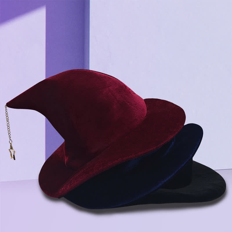 Chapeau de sorcière vintage avec pendentif étoile - image 3