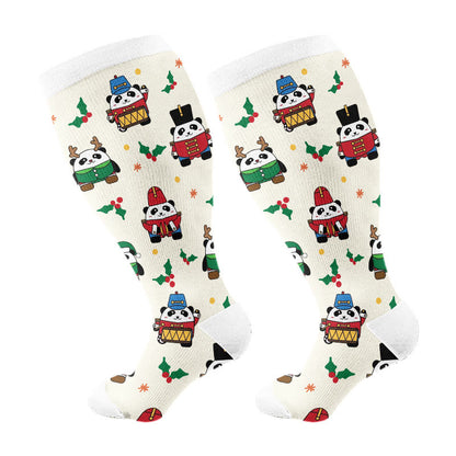 Chaussettes de compression Panda Angel grande taille (3 paires) - Blanc (1 paire) - 4XL - image 8