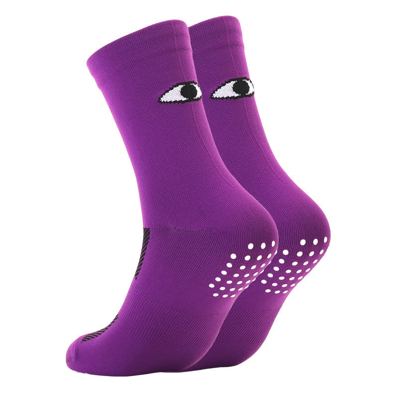 Chaussettes de compression à imprimé yeux (6 paires) - Violet - EU40-45 (US7-11) - image 11