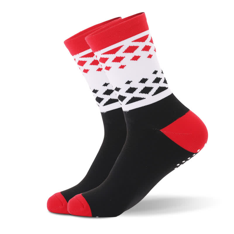 Chaussettes de compression à blocs de couleurs graphiques (6 paires) - Noir - EU40-45 (US7-11) - image 1