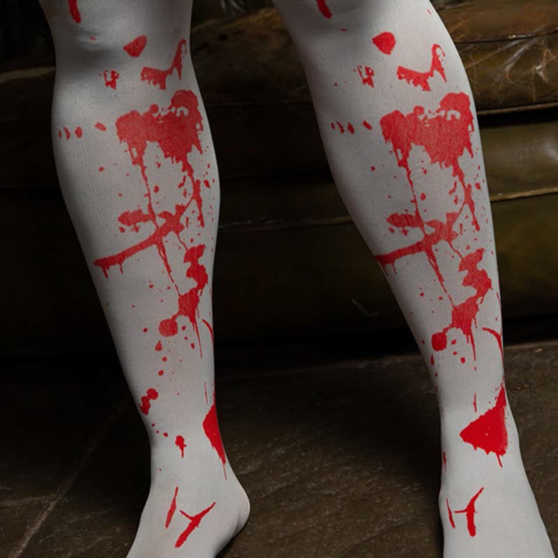Bas cuissardes à imprimé sang pour Halloween - image 4