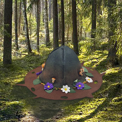 Chapeau de sorcier en forme de feuille de champignon d'Halloween - image 3