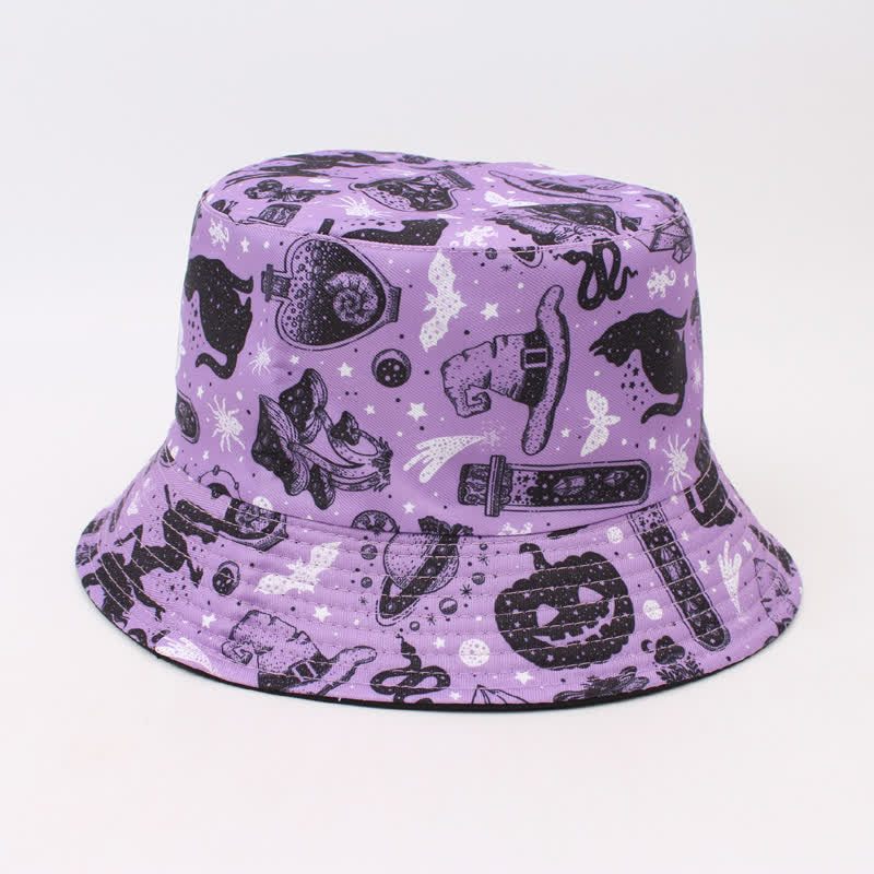 Chapeau bob grande taille à imprimé effrayant pour Halloween - E - Taille unique - image 7