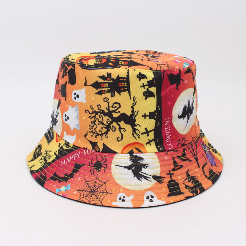 Chapeau bob grande taille à imprimé effrayant pour Halloween - B - Taille unique - image 3