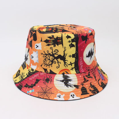 Chapeau bob grande taille à imprimé effrayant pour Halloween - B - Taille unique - image 3