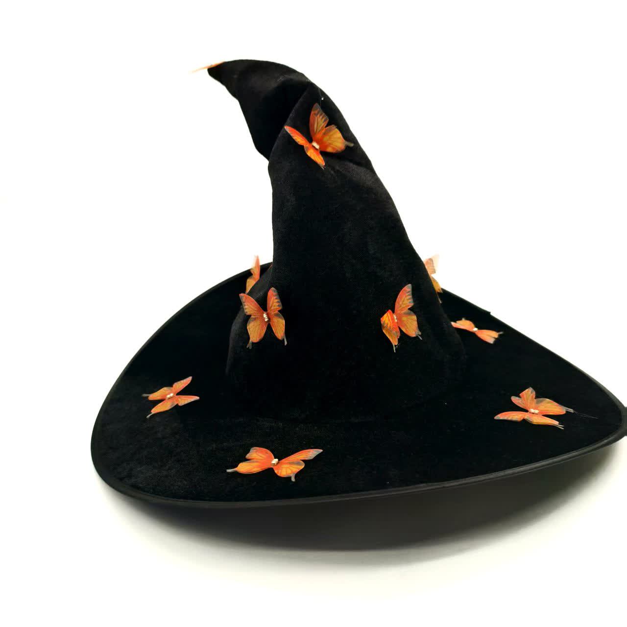 Chapeau de sorcière papillon d'Halloween grande taille - Orange - Taille unique - image 4
