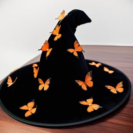 Chapeau de sorcière papillon d'Halloween grande taille - image 4